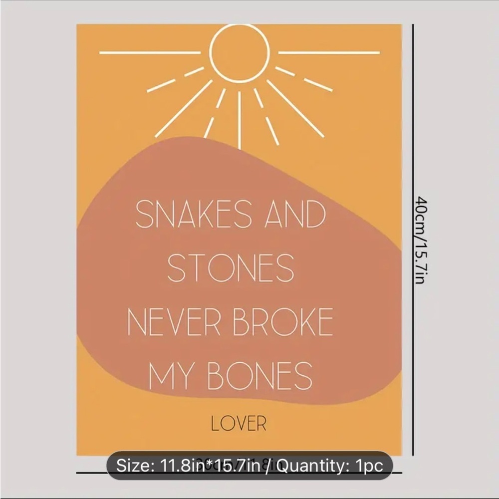 💛Canvas Print, Waterproof Music Poster, TaylorSwift Lyrics, Wall Art Reputation